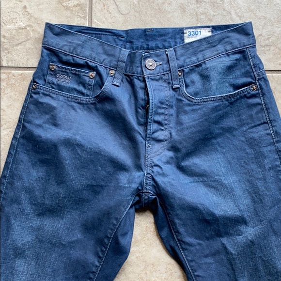 G Star Raw 3301 Slim Jeans 30x32 - Picture 2 of 9